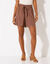 Short noué viscose fluide, uni  (taupe)
