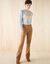 Pantalon bootcut, poches plaquées (caramel)
