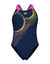 Maillot de bain 1 pièce Ripples (marine / rose)