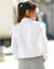 Veste boutonnée en jean (blanc)