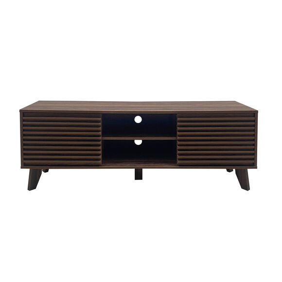 Meuble TV, 2 portes (bois)