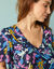 Blouse manches courtes Spécial Petites crêpe imprimé (marine / vert)