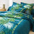 Linge de lit Cayenne imprim&eacute; feuilles de palmiers - coton 57 fils/cm&sup2; (vert)