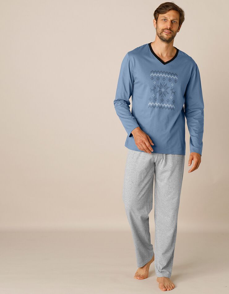 Pantalon pyjama gris chiné (gris chiné) Pantalon pyjama gris chiné (gris chiné)