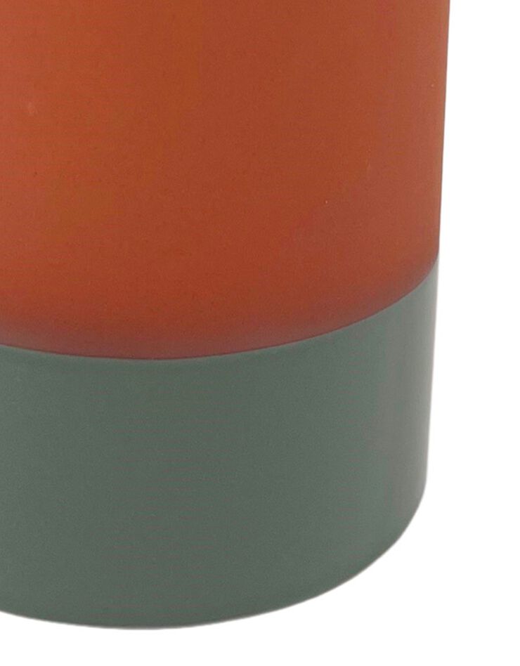 Vase cylindrique en céramique, bicolore - hauteur 17 cm (vert)