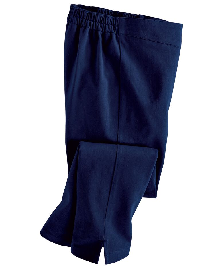 Corsaire toile stretch - effet ventre plat (marine)