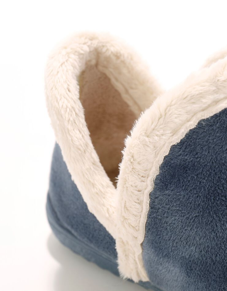 Bottillons en velours - intérieur fourré toucher peluche (bleu) Bottillons en velours - intérieur fourré toucher peluche (bleu)