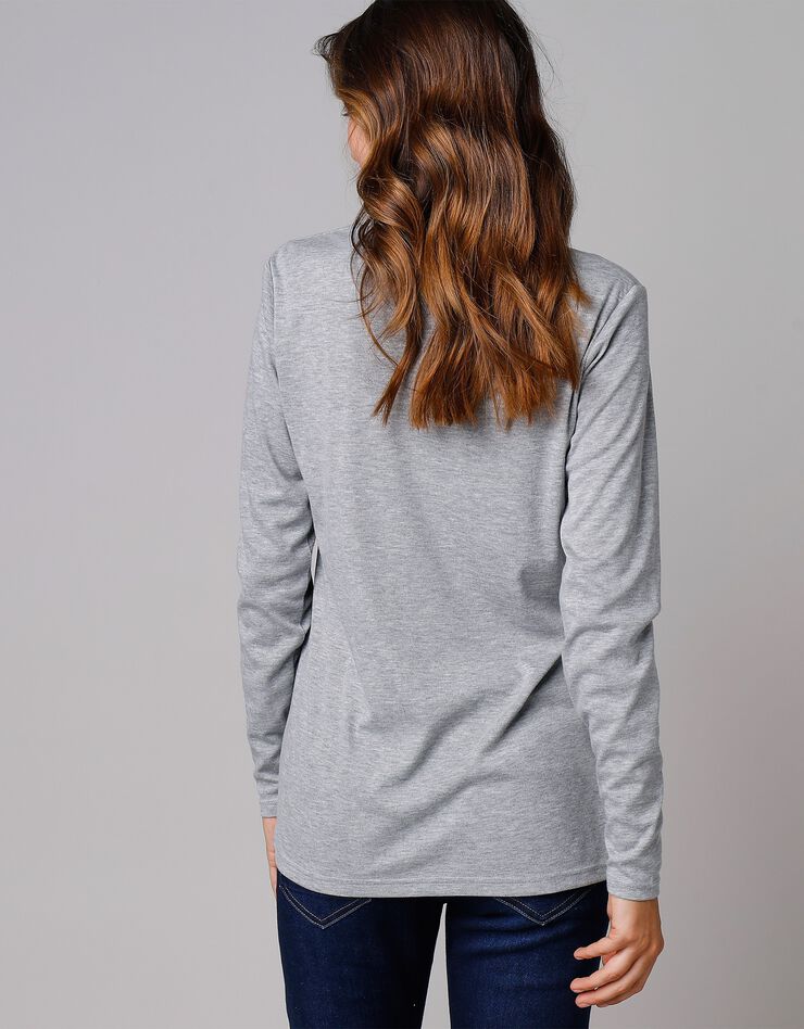 Tee-shirt thermique col montant - manches longues (gris chiné) Tee-shirt thermique col montant - manches longues (gris chiné)