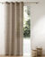 Panneau voilage tissage fantaisie - finition oeillets (taupe)