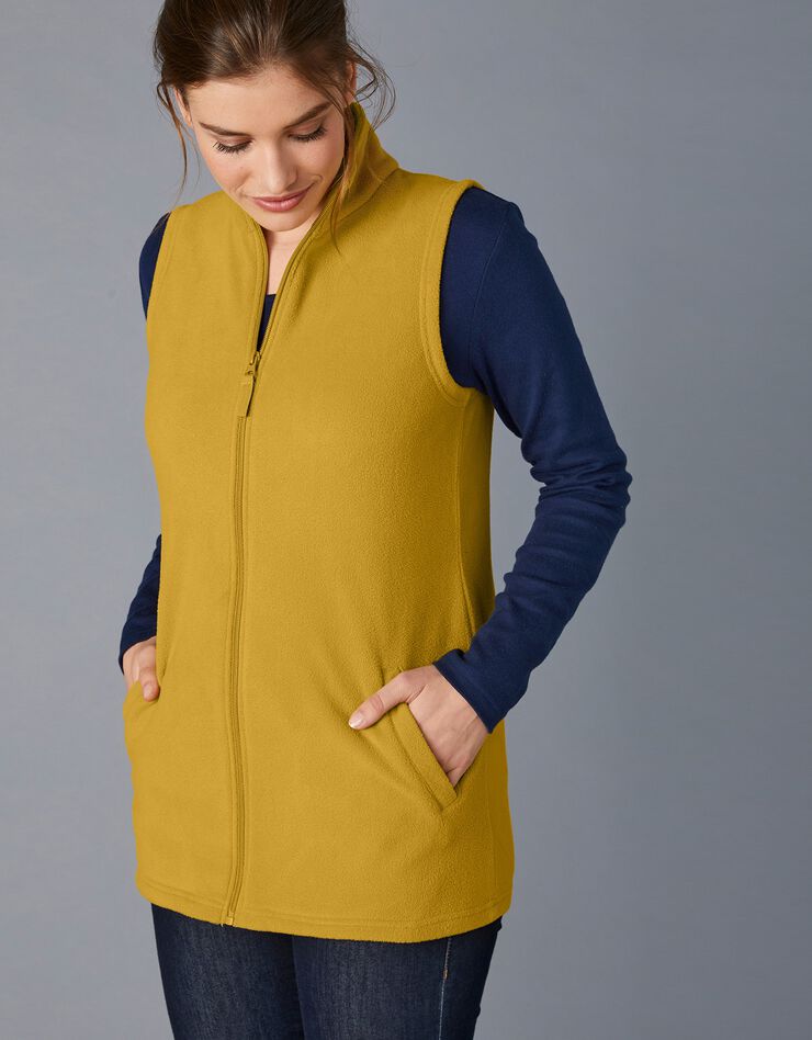 Veste polaire zippée sans manches (miel) Veste polaire zippée sans manches (miel)
