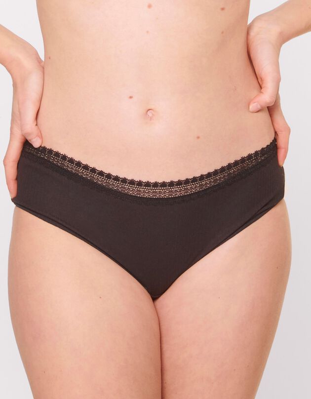 Culotte échancrée Go RIBBED - lot de 2 (noir)