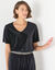 T-shirt velours reliefé manches courtes (noir)