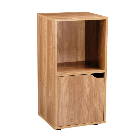 Meuble de rangement STAVRA– 2 cases 1 porte (naturel)