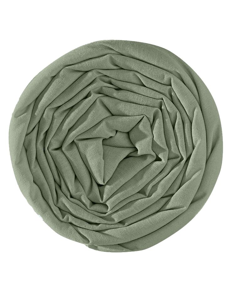 Drap-housse irrétrécissable uni coton (eucalyptus)
