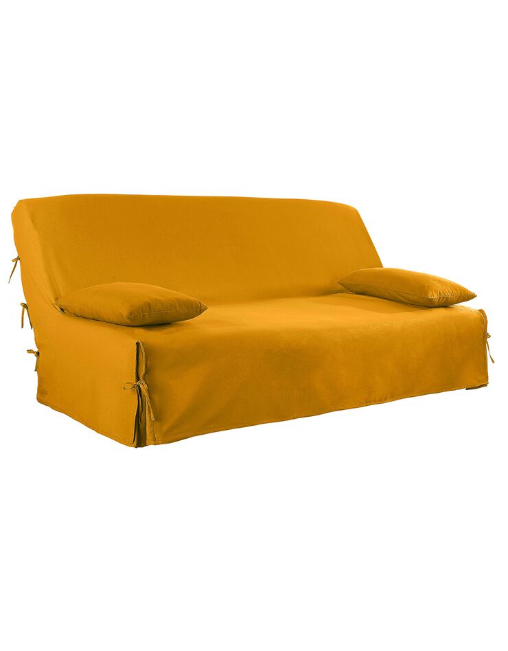 Housse clic-clac standard coton bachette uni (jaune)