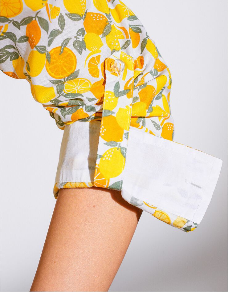 Chemise imprimé citron manches longues (citron) Chemise imprimé citron manches longues (citron)