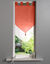 Vitrage voile double uni forme pointe finition pattes (terracotta / blanc)