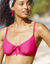Haut de maillot de bain avec armatures Solaro - forme corbeille (framboise)
