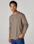 T-shirt col rond  manches longues &agrave; l'unit&eacute;. (taupe)