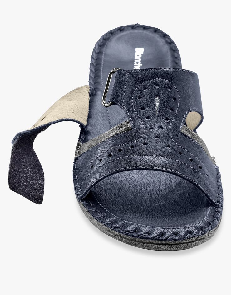 Mules confort en cuir ultra-souple - marine (marine) Mules confort en cuir ultra-souple - marine (marine)