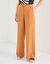 Pantalon large viscose/lin (caramel)