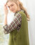 Pull sans manches, forme boite (vert olive)
