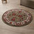 Tapis rond motifs perse (vert)