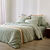 Linge de lit Clarisse en coton imprimé (vert)