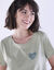 T-shirt manches courtes, imprimé placé coeurs dorés (vert tilleul)