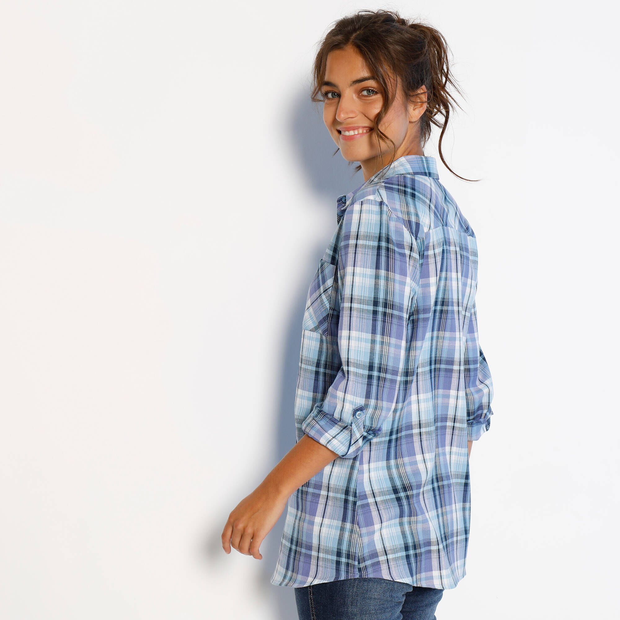 Chemise Timber Run Flanelle à Carreaux L - 100% Coton, Rouge Et Bleu, NOS