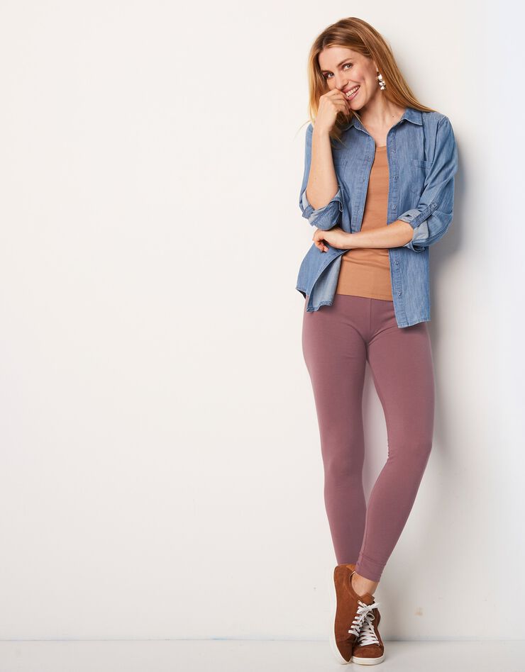 Legging taille élastiquée - lot de 2 (bois de rose / noir) Legging taille élastiquée - lot de 2 (bois de rose / noir)
