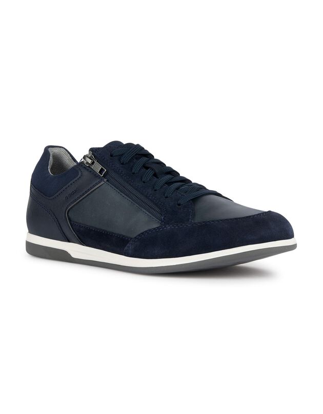 Baskets Renan cuir (marine)