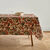 Nappe imprim&eacute; automnal enduction d&eacute;perlante (vert / terracotta)