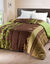 Couette microfibre imprim&eacute;e Jungle 400g/m2 (vert / chocolat)