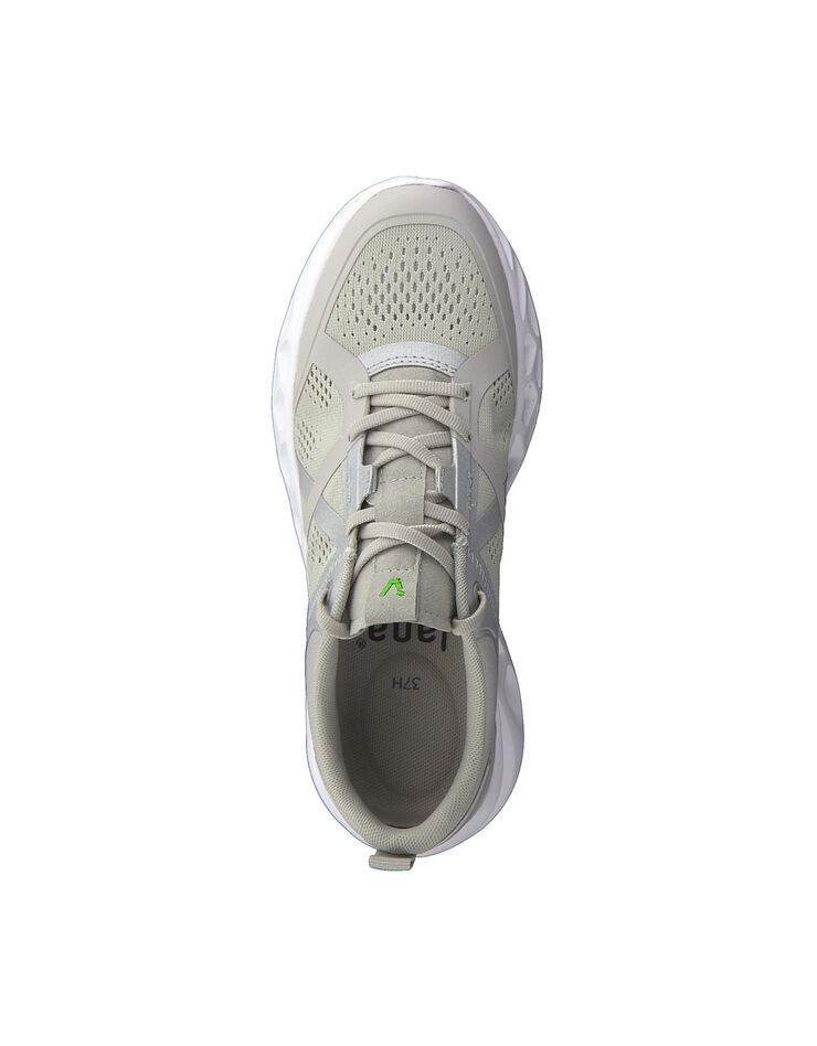 Baskets sneakers à lacets vert menthe - grande largeur (gris clair)