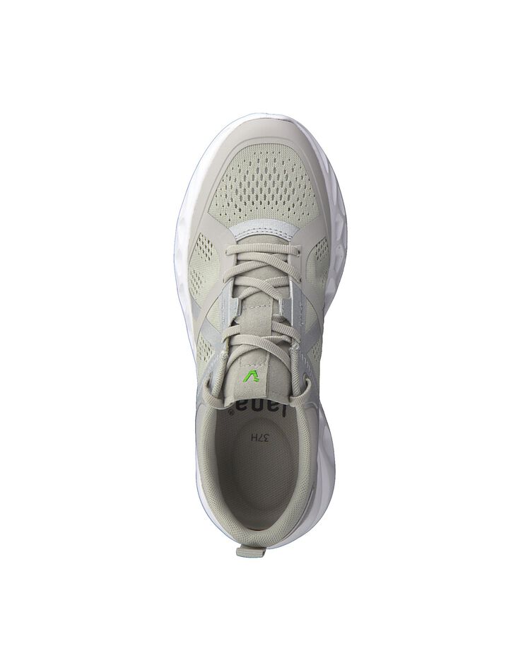 Baskets sneakers à lacets vert menthe - grande largeur (gris clair)