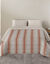 Couette microfibre rayures bayadère 200 g/m² (marron / beige)