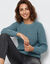 Pull col rond maille anglaise (c&eacute;ladon grise)
