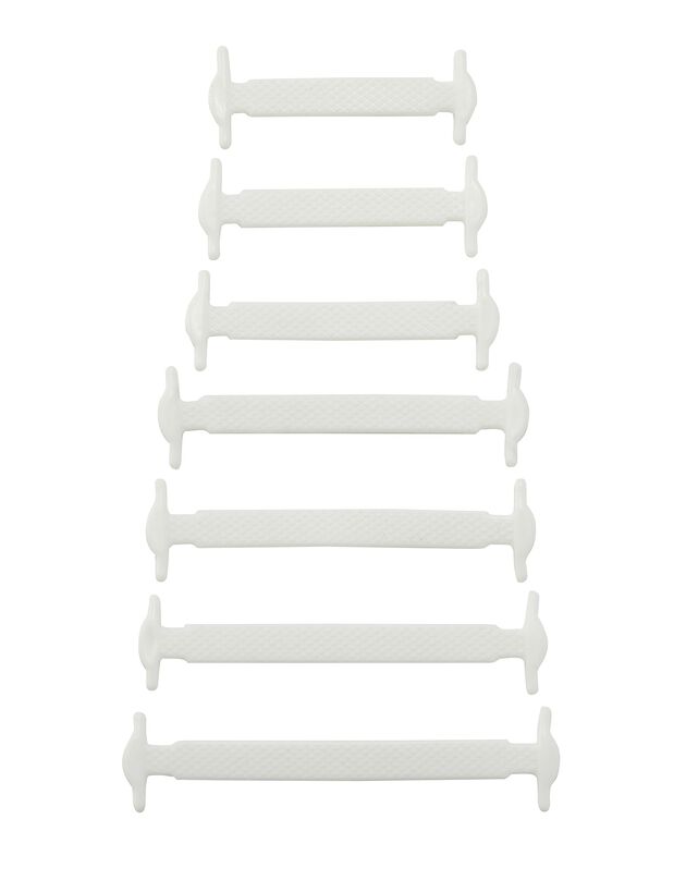 Lacets élastiques en silicone - 16 pièces (blanc)