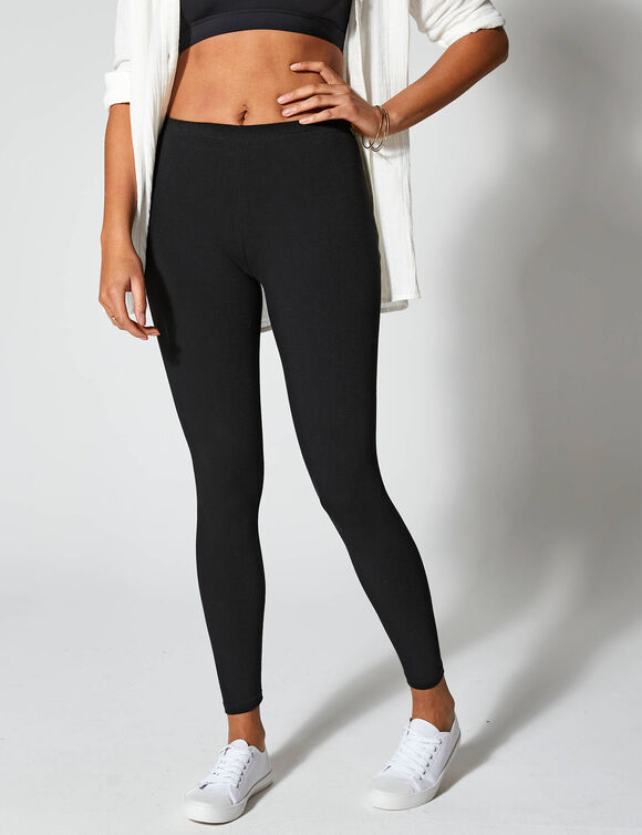 Legging taille élastiquée (noir)