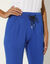 Pantalon maille fluide uni (bleu)
