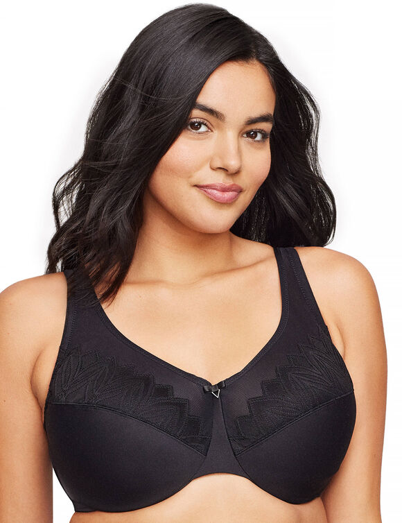 Soutien-gorge dentelle grand maintien "Wonderwire" -  avec armatures. (noir)