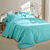 Linge de lit uni polyester-coton Colombine (lagon)