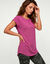 T-shirt col rond, manches courtes (violine)