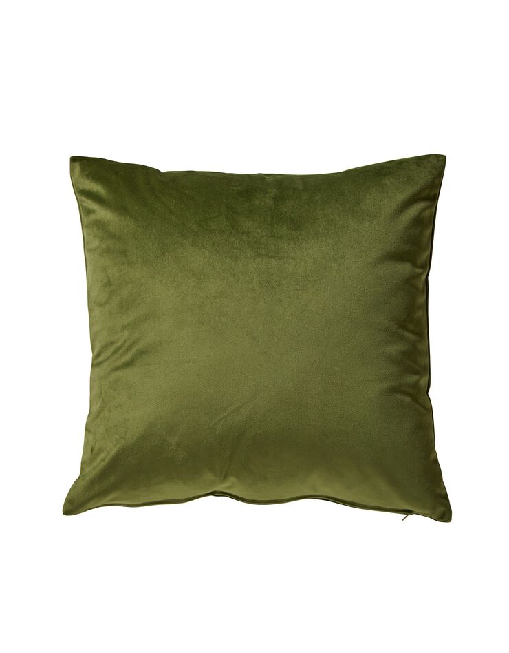 Housse coussin en velours uni - lot de 2 (vert mousse) Housse coussin en velours uni - lot de 2 (vert mousse)