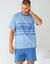 Pyjama short coton ray&eacute; (bleu)