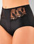 Gainette microfibre et guipure Rima - lot de 2 (noir)