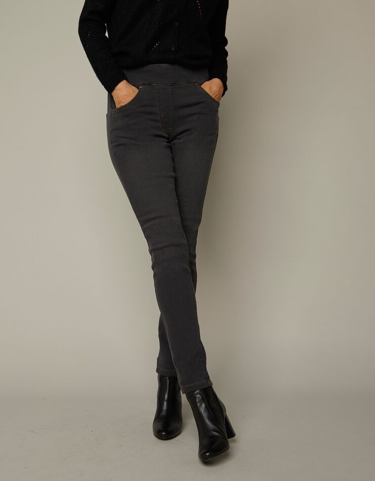 Jegging fuselé ultra stretch, maille effet jean (gris) Jegging fuselé ultra stretch, maille effet jean (gris)