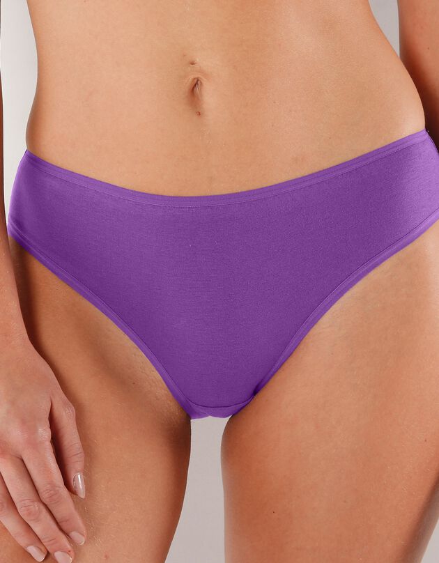 Culotte forme taï en coton extensible uni – lot de 10  (vifs)