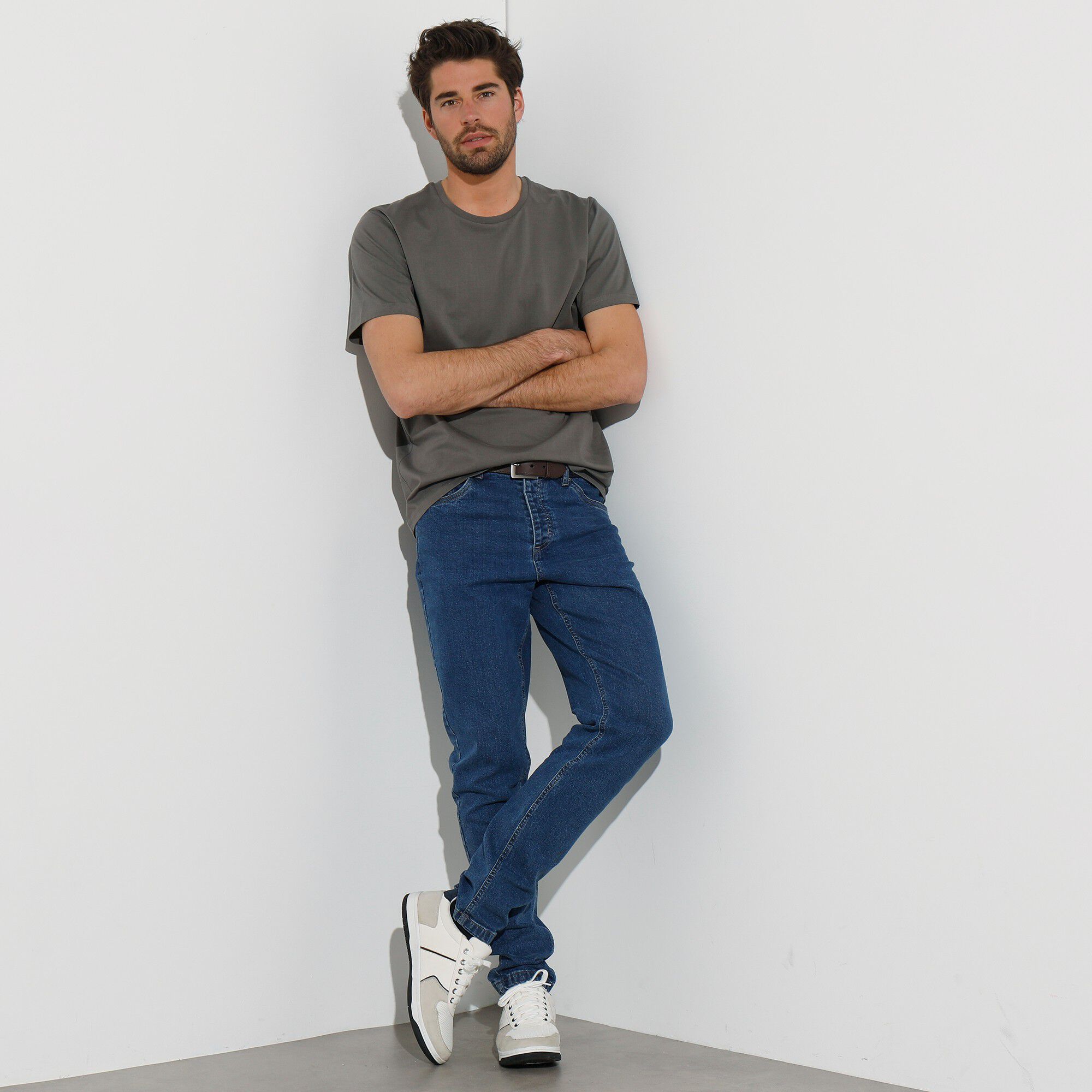 T-shirt 'Stitch' à manches courtes et col rond - BLEU - Grandes tailles